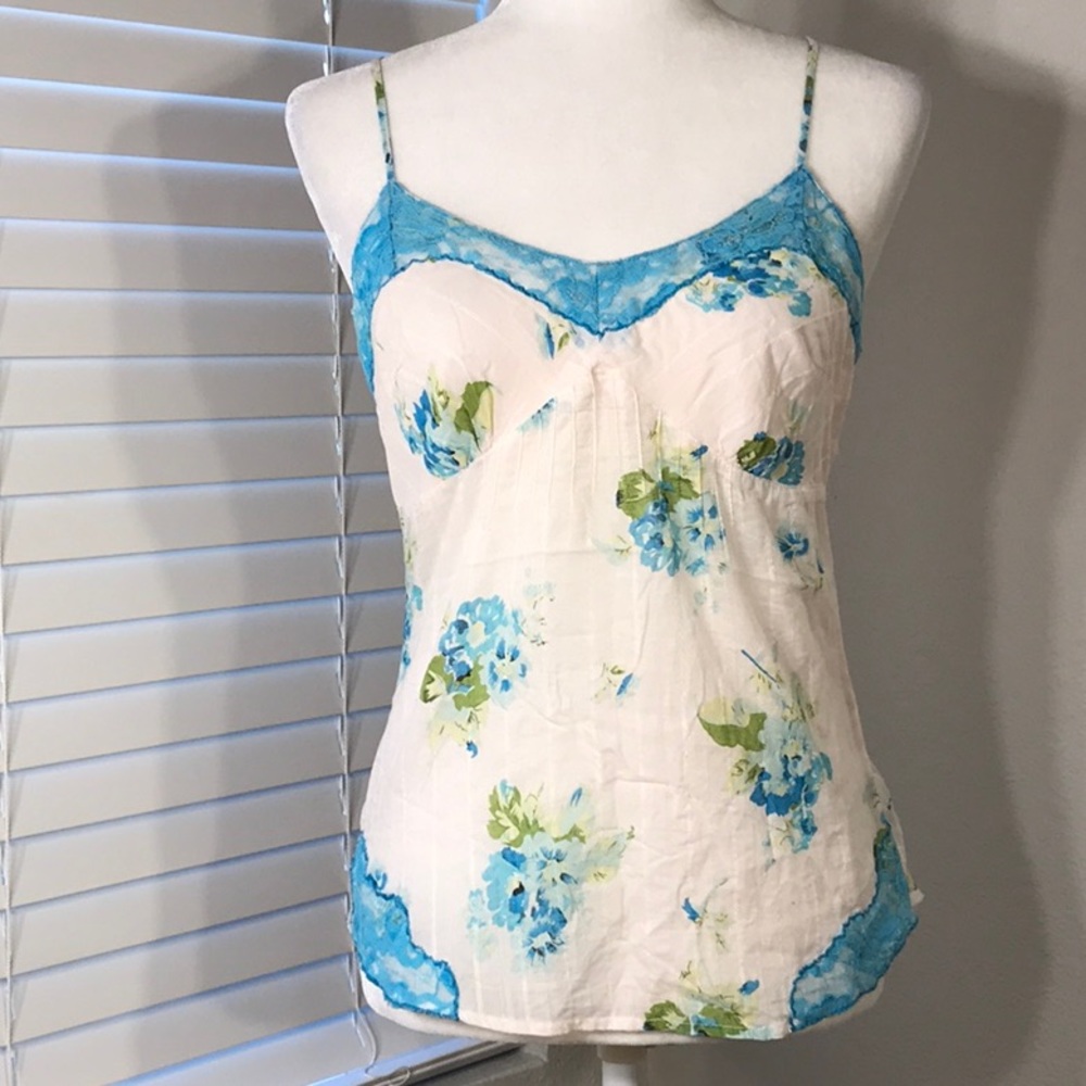 Fresh Wear Blue Lace Tank Top